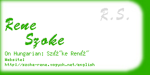 rene szoke business card